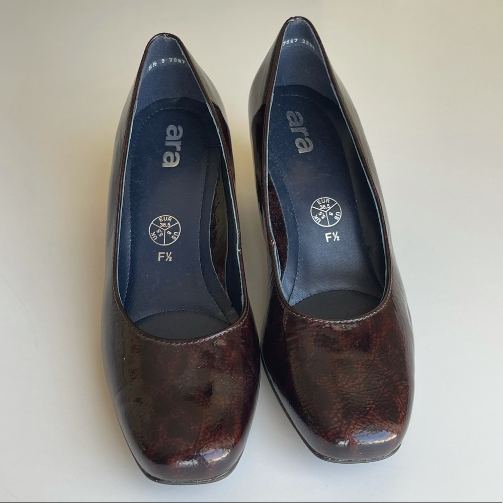 Ara Luftpolster Brown Leopard Print Heels